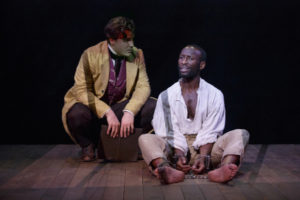 Phillip James Brannon and Rowan Vickers in "Nat Turner in Jerusalem" at NYTW
