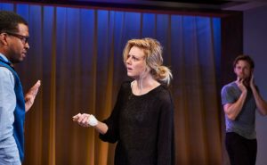 Justine Lupe, Genesis Oliver, and Jimmi Simpson in "Empathitrax" at HERE