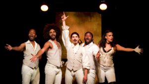 The cast of "Spamilton" at the Triad