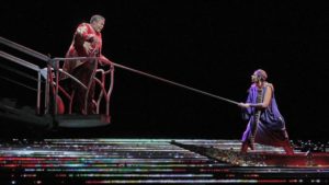Eric Owens and Tamara Mumford in "L'Amour de Loin" at The Metropolitan Opera