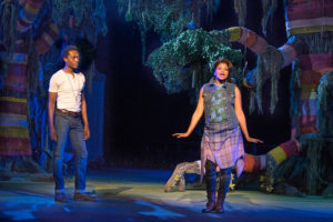 Ato Blankson-Wood, left, as Orlando and Rebecca Naomi Jones as Rosalind in “As You Like It.”