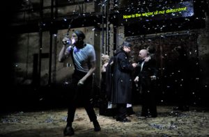 Lars Eidinger as "Richard III" at the Brooklyn Academy of Music.