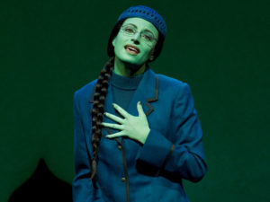 Jackie Burns in "Wicked" at the Gershwin Theatre.