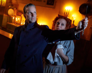 Hugh Panaro and Carolee Carmello in "Sweeney Todd" at the Barrow Street Theater.