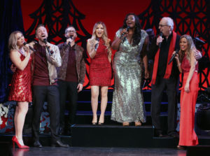 The company of "Home for the Holidays" at the August Wilson Theatre.