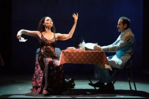Katrina Lenk and Tony Shalhoub in "The Band's Visit" at the Ethel Barrymore Theatre.