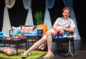 Drew Droege in "Bright Colors and Bold Patterns" at Soho Playhouse.
