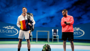 Wilson Bethel and Alex Mickiewicz in Roundabout Theatre Company's production of Anna Ziegler's "The Last Match" at the Laura Pels Theatre