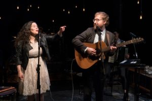 Abigail and Shaun Bengson in "Hundred Days" in New York Theatre Workshop.