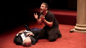Oscar Isaac in Sam Gold's production of "Hamlet" at the Public Theater.
