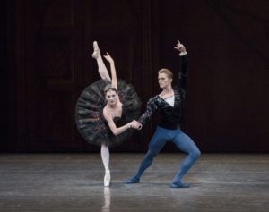Tiler Peck and Chase Finlay in New York City Ballet's "Swan Lake" at the David H. Koch Theater. Act II New York City Ballet Choreography by Peter Martins Credit Photo: Paul Kolnik studio@paulkolnik.com nyc 212-362-7778
