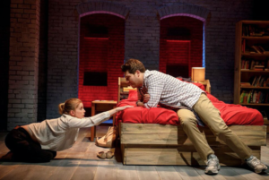 Anna Chlumsky and Adam Pally in Greg Pierce's "Cardinal" at Second Stage Theatre.