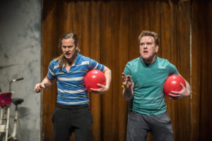 Mikel Murfi and Tadhg Murphy in Enda Walsh's "Ballyturk" at St. Ann's Warehouse.