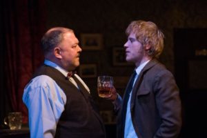 Mark Addy and Johnny Flynn in Martin McDonagh's "Hangmen" at the Atlantic Theater Company.