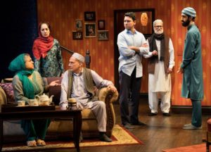 The company of Hammaad Chaudry's "An Ordinary Muslim" at New York Theatre Workshop.