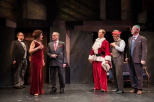 The company of TACT's production of "Three Wise Guys" by Scott Alan Evans and Jeffrey Couchman at Theatre Row.