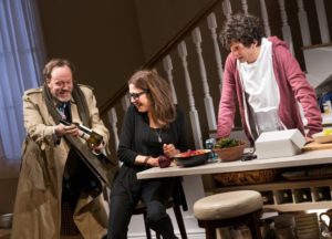 Andrew Garman, Jessica Hecht, and Ben Edelman in Joshua Harmon's "Admissions" at the Mitzi Newhouse Theatre, courtesy of Lincoln Center Theater.