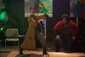 Caitlin Nasema Cassidy and Anthony Vaughn Merchant in Target Margin's "Pay No Attention to the Girl".