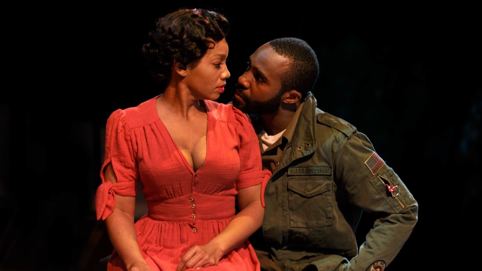 Anika Noni Rose and Tramell Tillman in John Doyle's production of Bizet and Hammerstein's "Carmen Jones" at Classic Stage Company.