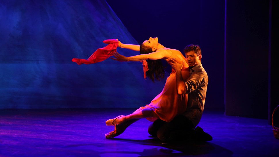 Irina Dvorovenko and Tony Yazbeck in the Kander/Thompson/Stroman collaboration "The Beast in the Jungle" at the Vineyard Theatre.