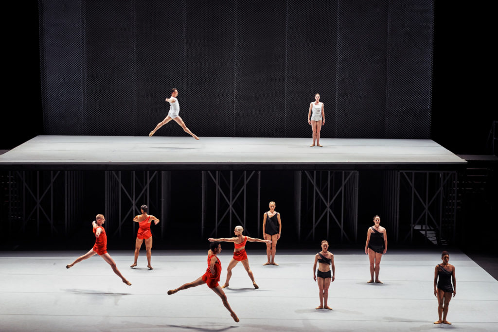 Lucinda Childs Dance Company dances "Available Light" at the Rose Theater at Jazz at Lincoln Center, courtesy of the Mostly Mozart Festival.