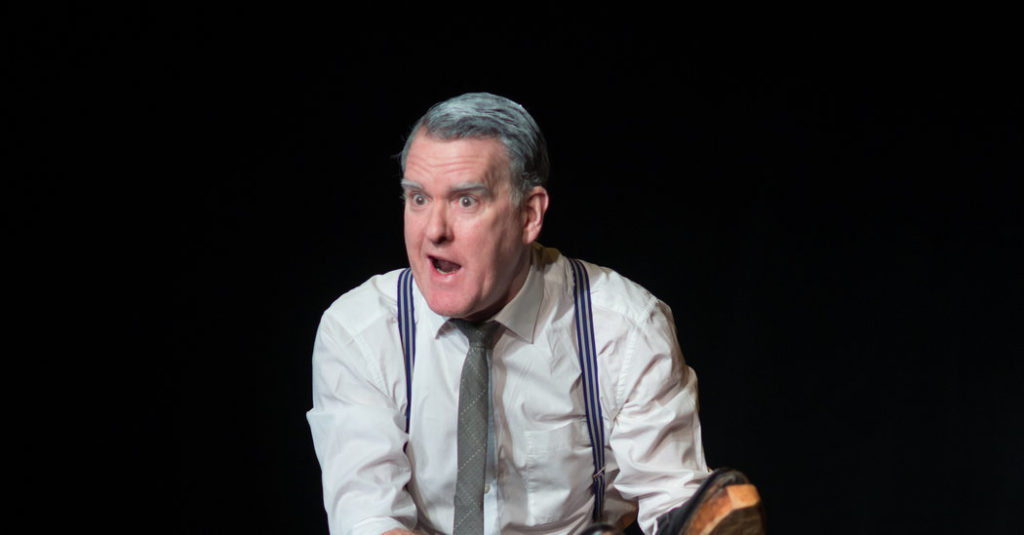 Mikel Murfi in "The Man in the Woman's Shoes" and "I Hear You and Rejoice" at the Irish Arts Center.