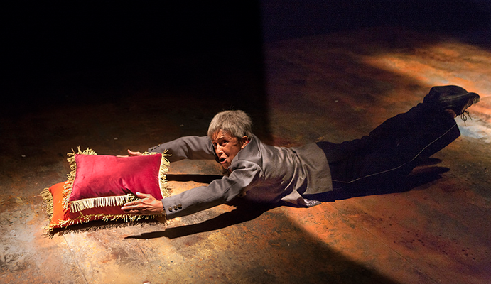 Kathryn Hunter in "The Emperor" at Theatre for a New Audience.