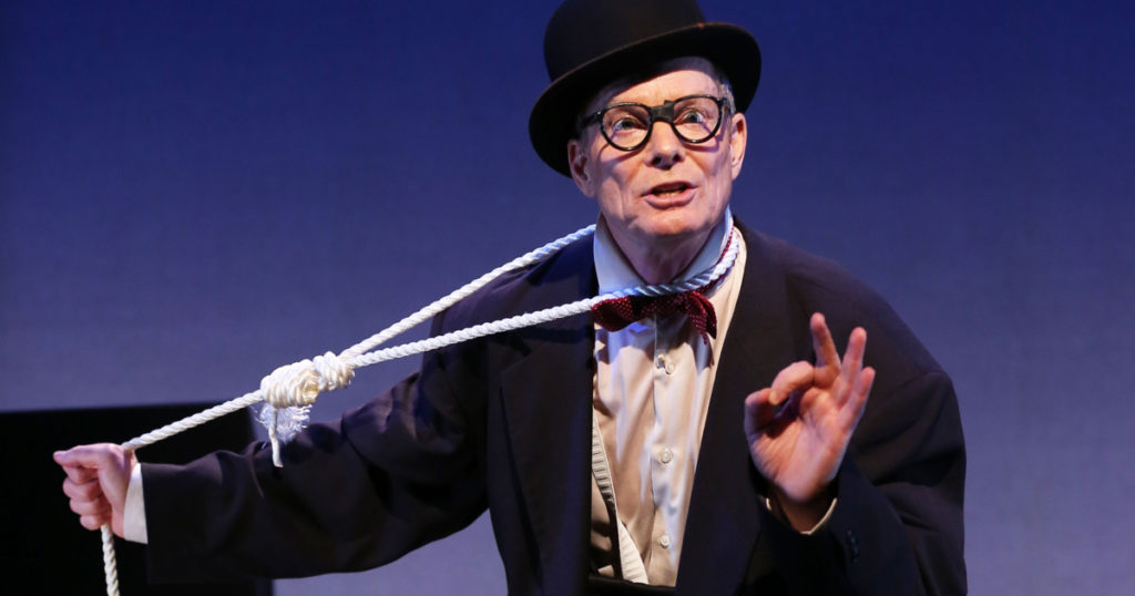 Bill Irwin in "On Beckett" at the Irish Repertory Theatre. Photo by Carol Rosegg.