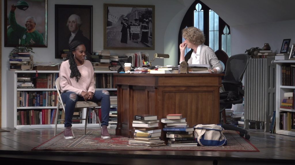 Jordan Boatman and Lisa Banes in MTC's production of Eleanor Burgess's' "The Niceties" at New York City Center / Stage II.