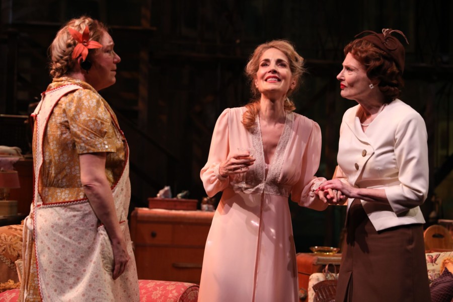Kristine Nielsen, Jean Lichty, and Annette O'Toole in La Femme Theatre Productions' mounting of Tennessee Williams' "A Lovely Sunday for Creve Coeur" at the Theatre at St. Clement's. Photo By Joan Marcus.