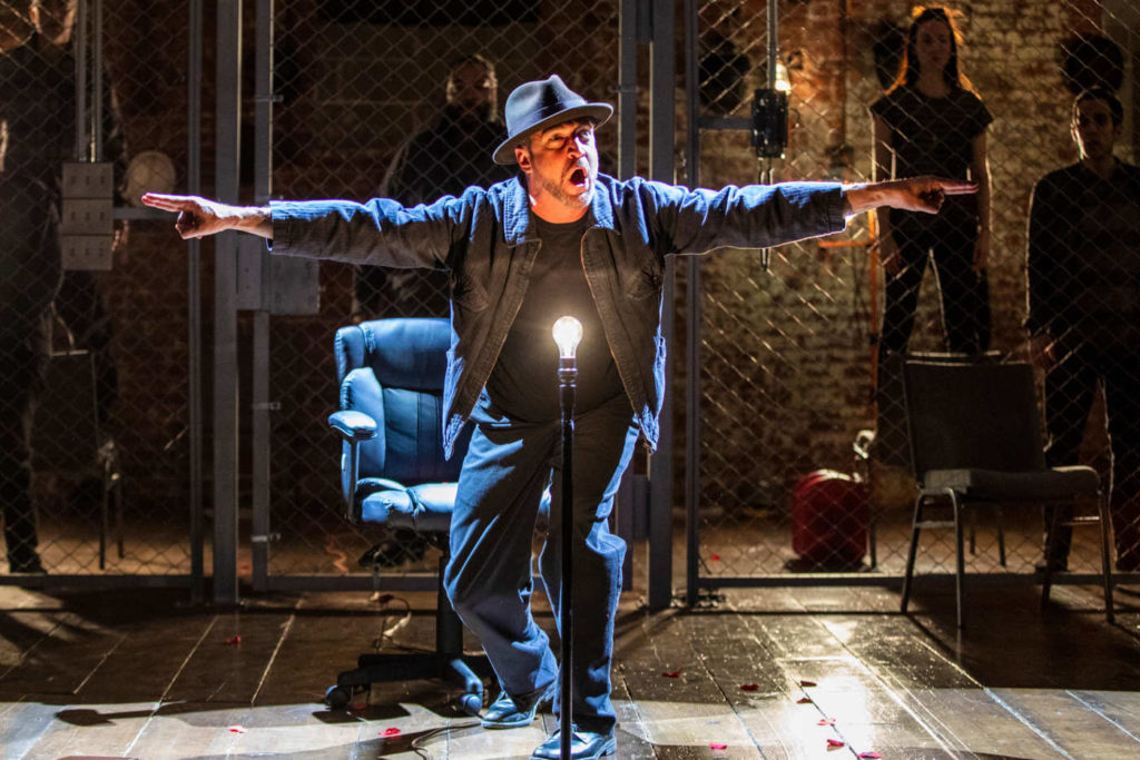Raul Esparza in Bertolt Brecht's "The Resistible Rise of Arturo Ui" at Classic Stage Company.