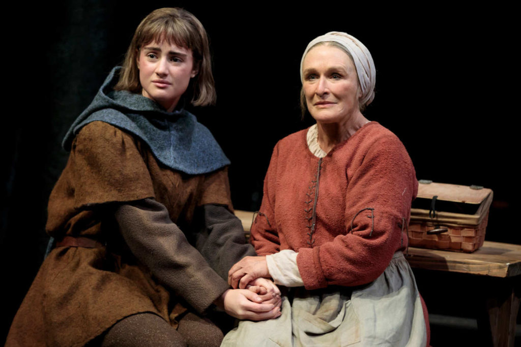 Grace Van Patten and Glenn Close in Jane Anderson's "Mother of the Maid" at the Public Theater. Photo by Joan Marcus.