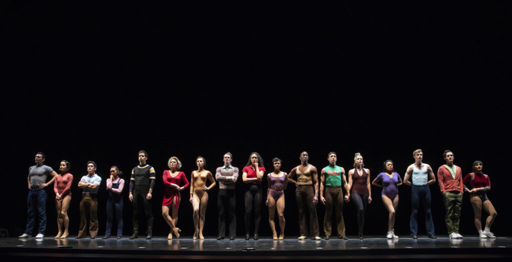 The company of New York City Center's gala revival of "A Chorus Line". Photo by Joan Marcus.