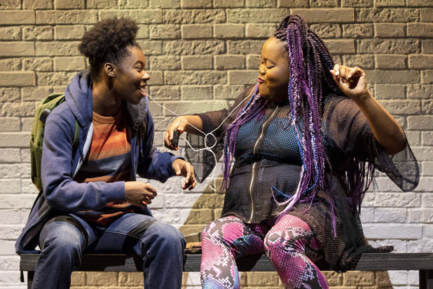 Ashley D. Kelley and Kadijah Raquel in Patricia Ione Lloyd's "Eve's Song" at the Public Theater.