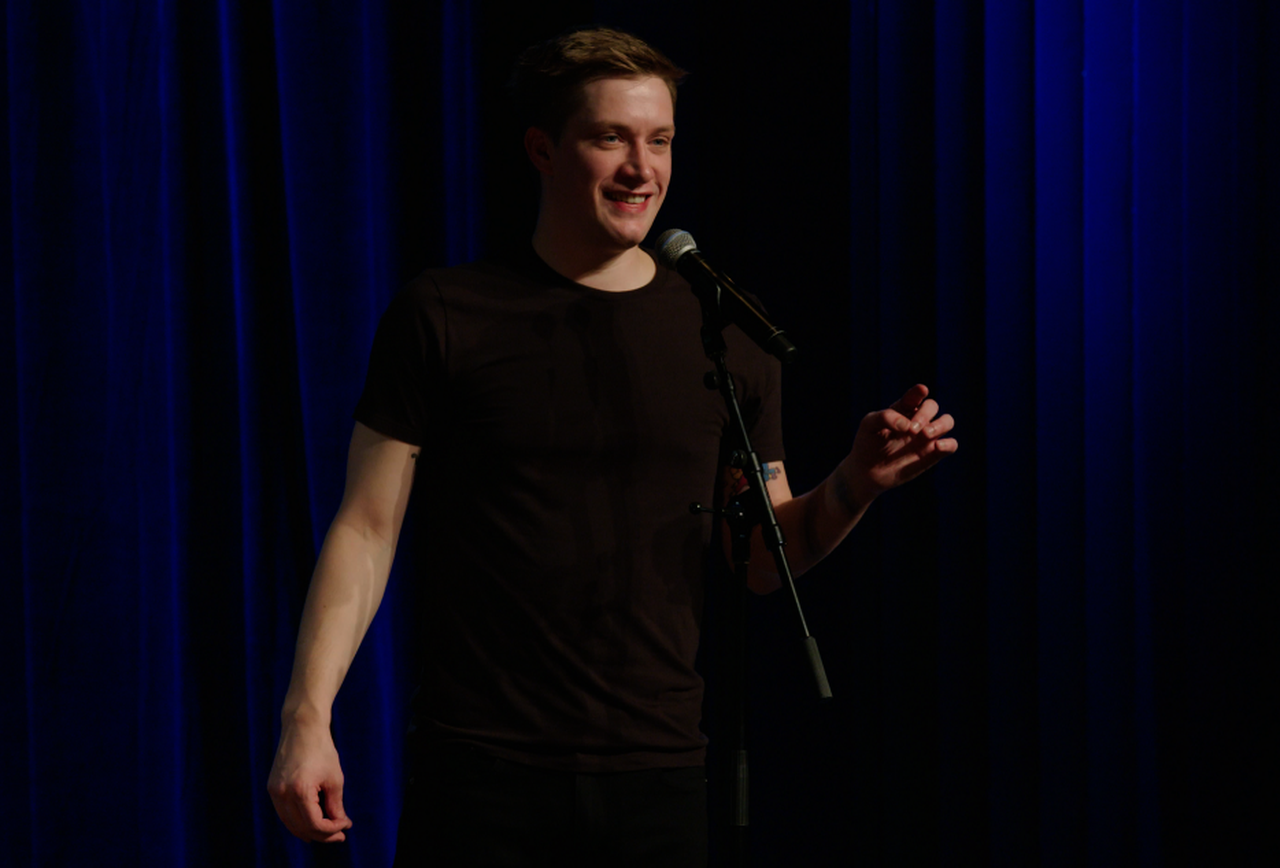 Daniel Sloss performs "X" at the SoHo Playhouse.