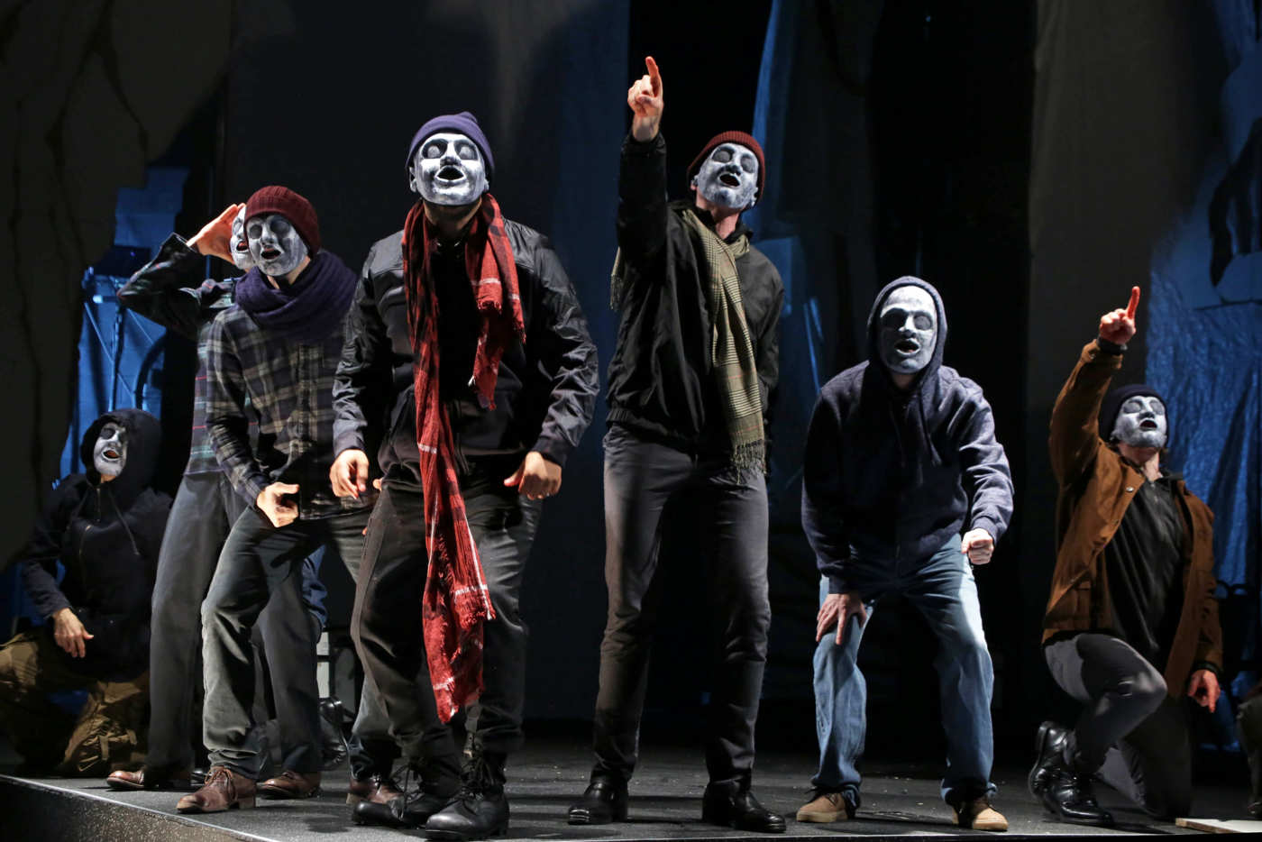 The company of "Julius Caesar" at Theatre for a New Audience. Photo by Gerry Goodstein.