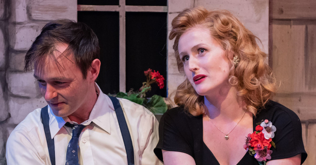 Jesse Pennington and Brenda Meaney in Mint Theater Company production of Micheál mac Liammóir's "The Mountains Look Different" at the Beckett Theatre at Theatre Row. Photo by Todd Cerveris.