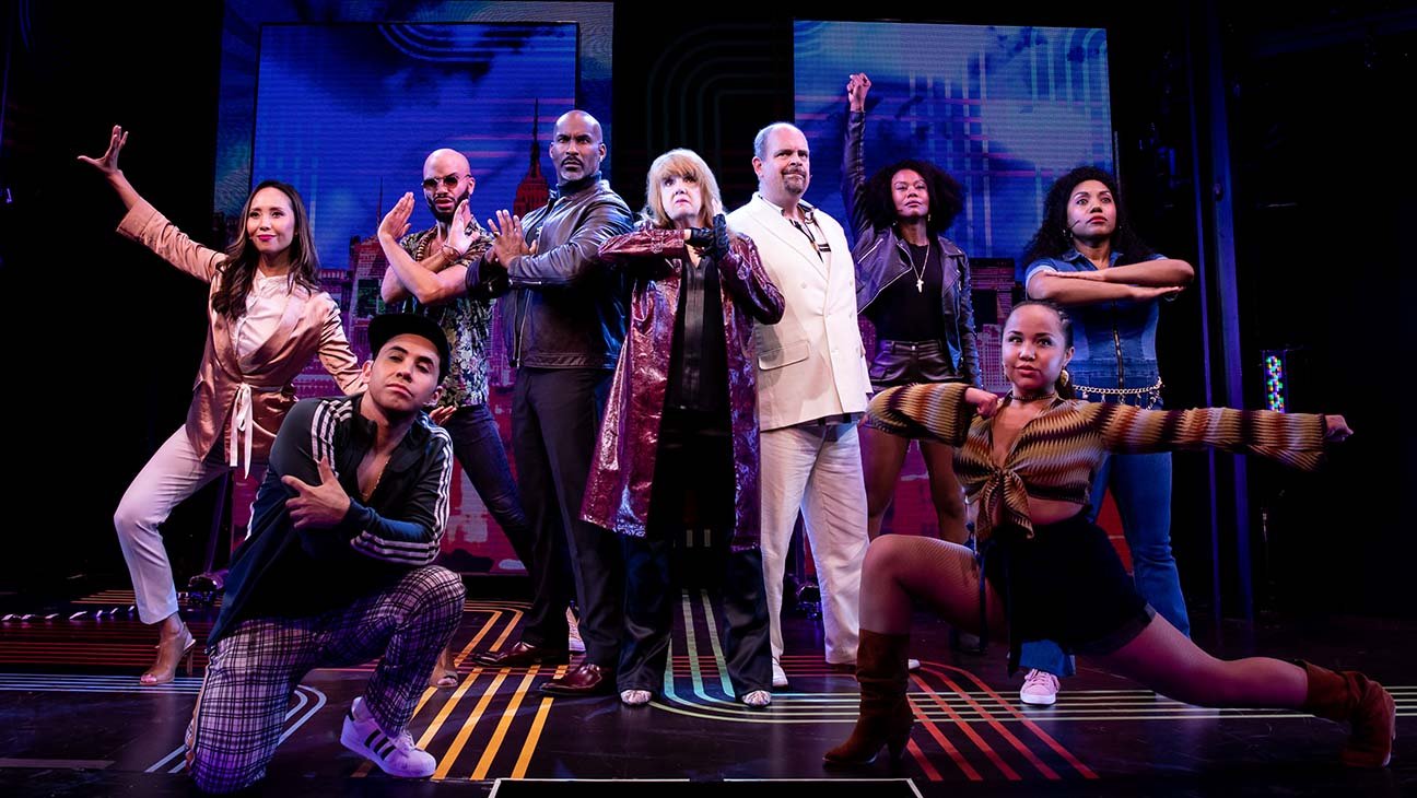 Annie Golden and the company of Joe Iconis's "Broadway Bounty Hunter" at the Greenwich House Theater. Photo by Matthew Murphy.