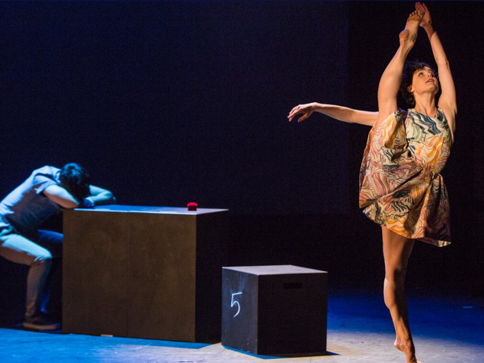 Matt Doyle and Melanie Moore in Al Blackstone's "Freddie Falls in Love" at the Joyce Theater.