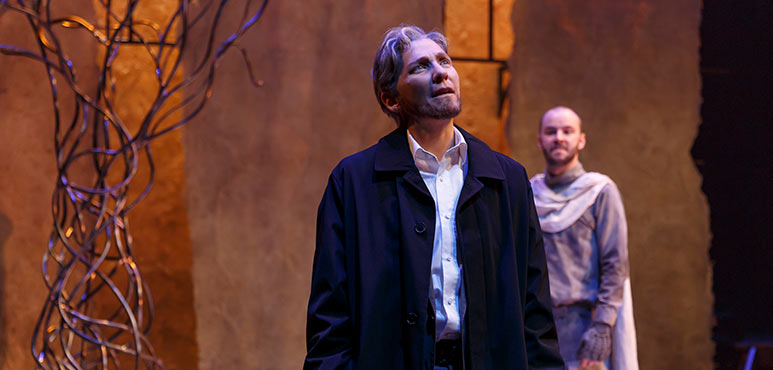 Diane Flacks and Jakob Ehman in "Nathan the Wise" by Gotthold Ephraim Lessing (adapted by Edward Kemp) at the Studio Theatre.