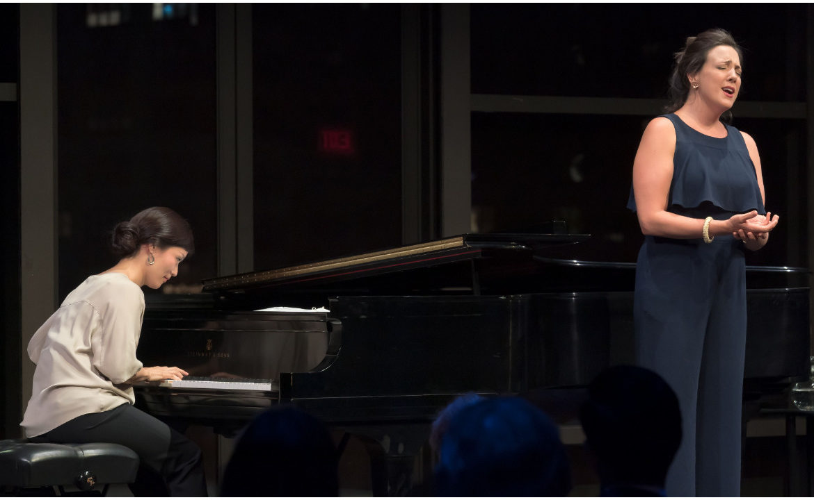 Myra Huang and Susanna Phillips perform an intimate, late night set at the Stanley H. Kaplan Penthouse, courtesy of Lincoln Center's Mostly Mozart Festival.