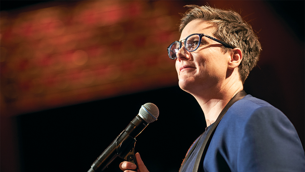 Hannah Gadsby performs "Douglas" at the Daryl Roth Theatre. Photo by Ben King.