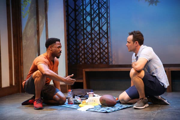 Ro Boddie and Jack Mikesell in Neil LaBute's "Appomattox", an entry in 59E59 Theater's Summer Shorts Series B. Photo by Carol Rosegg.