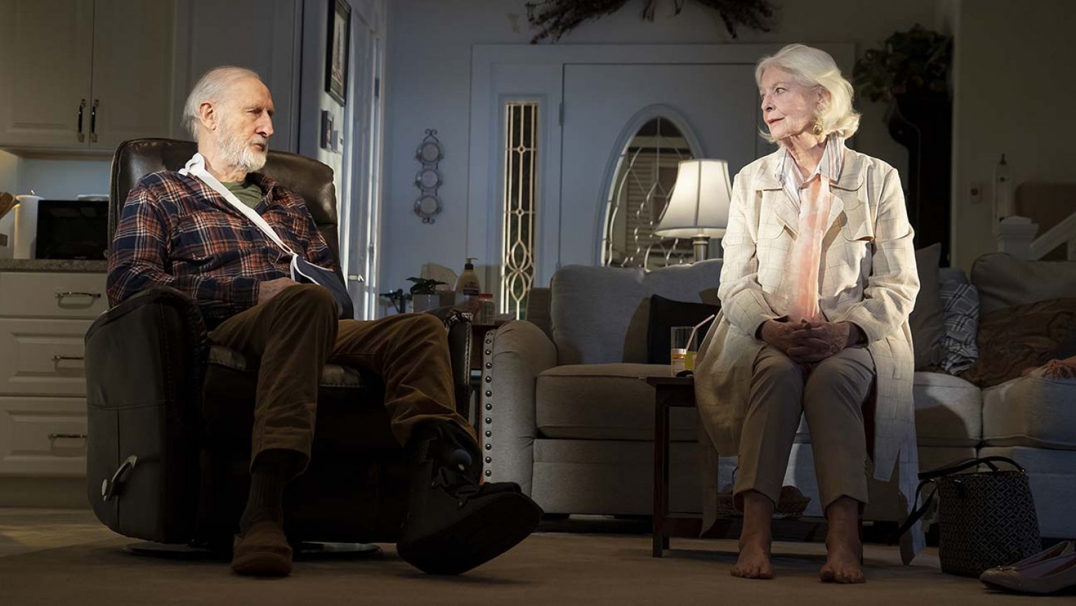 James Cromwell and Jane Alexander in Second Stage Theater's production of "Grand Horizons" by Bess Wohl at the Helen Hayes Theatre. Photo by Joan Marcus.