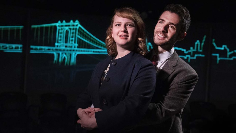 Emily Walton and Adam Kantor in Roundabout Underground's production of "Darling Grenadine" by Daniel Zaitchick at the Black Box Theatre at Harold Steinberg Centre for Theatre. Photo by Joan Marcus.