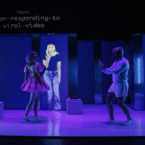 Elizabeth Lail and Zane Phillips in Gage Tarlton's "Pretty Perfect Lives" at The Flea Theater (photo by Marc J. Franklin).