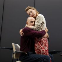 Mark Strong and Lesley Manville in Robert Icke's "Oedipus" at Studio 54 (photo by Julieta Cervantes).